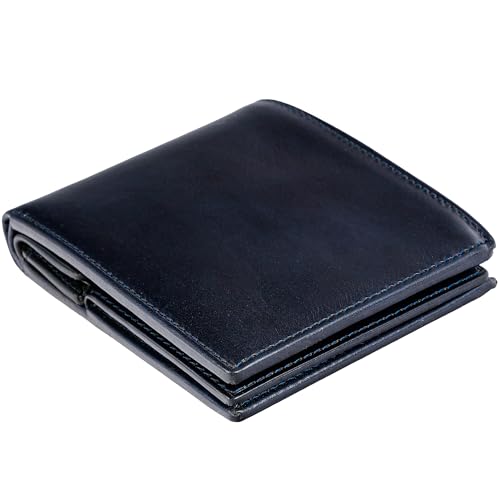 Time Resistance Herren-Geldbörse aus Leder – minimalistisches Geldbörsen-Design mit Kreditkartenhalter, magnetischem Münzhalter und Bargeldfächern von Time Resistance