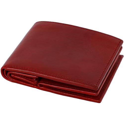 Time Resistance Herren-Geldbörse aus Leder – minimalistisches Geldbörsen-Design mit Kreditkartenhalter, magnetischem Münzhalter und Bargeldfächern von Time Resistance