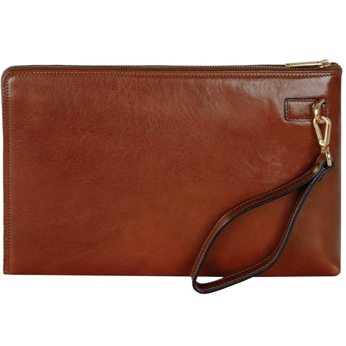 Time Resistance Lederclutch für Herren - Handtasche - Ledertasche - Edles Portmonee - Umhängetasche Herren - Clutch aus Leder von Time Resistance