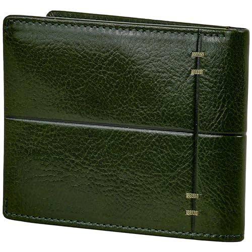 Time Resistance Leder Geldbörse – Italienisches handgefertigtes minimalistisches Design – Brieftasche für Kreditkarten und Bargeld (Grün) von Time Resistance