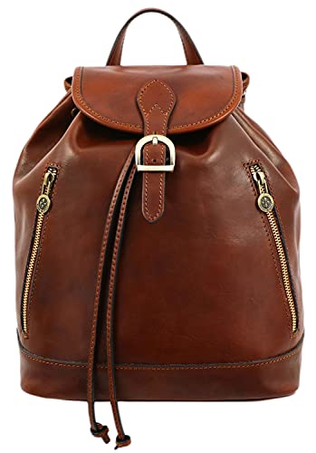 Time Resistance Leder Rucksack für Damen - Handgefertigt in Italien - 100% Lederrucksack - Vintage Rucksack Damen groß - Damentaschen von Time Resistance