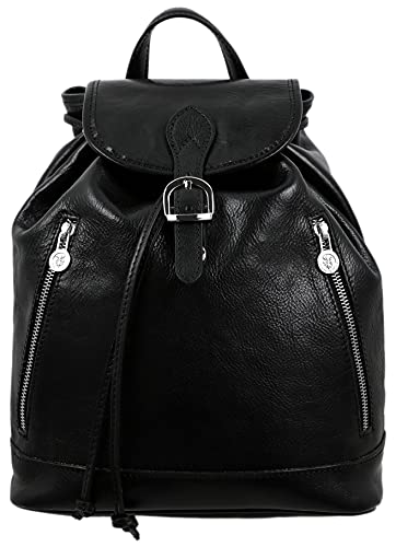 Time Resistance Leder Rucksack für Damen - Handgefertigt in Italien - 100% Lederrucksack - Vintage Rucksack Damen groß - Damentaschen von Time Resistance