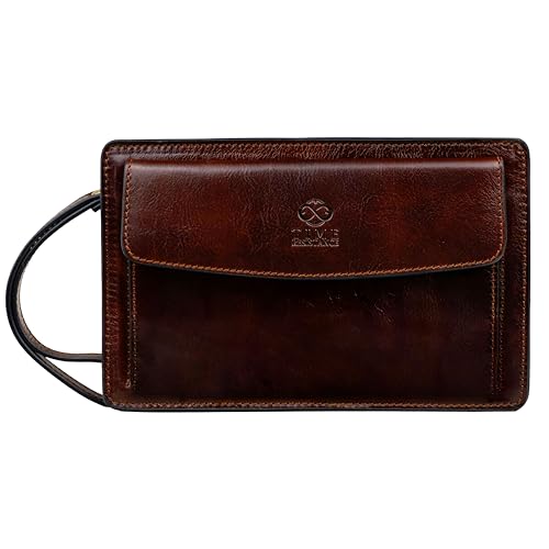 Time Resistance Lederclutch für Herren - Herren Handtasche - Ledertasche Herren - Edles Portmonee - Umhängetasche Herren - Clutch aus Leder von Time Resistance