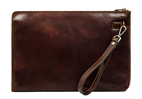 Time Resistance Lederclutch für Herren - Herren Handtasche - Ledertasche Herren - Edles Portmonee - Umhängetasche Herren - Clutch aus Leder von Time Resistance