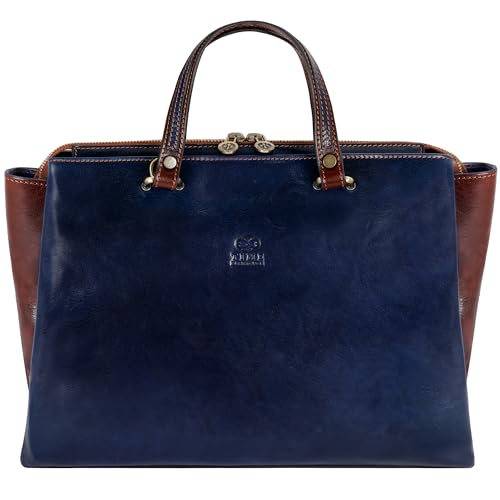 Time Resistance Schultertasche Damen - Handtasche aus Leder - Made in Italy - Tragetasche - Shopper - Tasche für Damen von Time Resistance