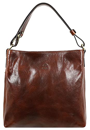 Time Resistance Schultertasche Damen - Handtasche aus Leder - Made in Italy - Tragetasche - Shopper - Tasche für Damen von Time Resistance