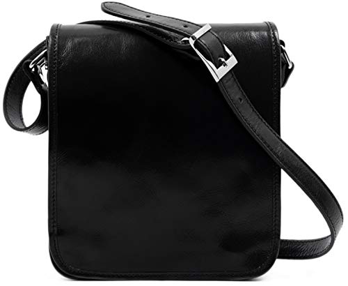 Time Resistance Schultertasche aus Leder Herren - Messenger Bags - Umhängetasche Herren - Elegante Ledertasche - Herren Tasche von Time Resistance