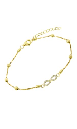 Time RoaD Armband HIN00262/19 Gold Unendlichkeit 19 cm Damen, 19, Gold, Ohne Edelstein von Time RoaD
