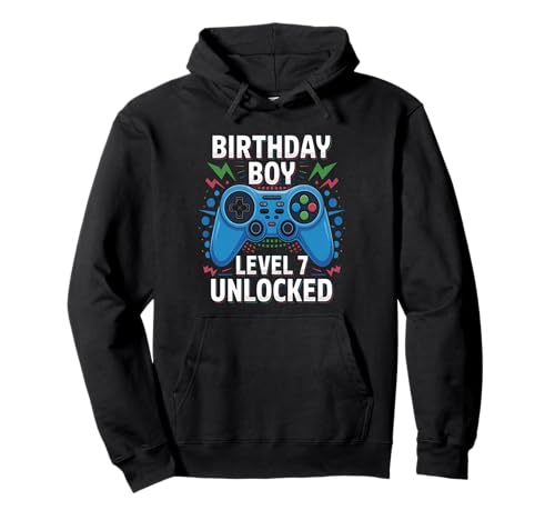 Level 7 Freigeschaltetes Videospiel 7th Birthday Gamer Boys Pullover Hoodie Level 7 Freigeschaltetes Videospiel 7th Birthday Gamer Boys Pullover Hoodie von Time To Level Up 7th Birthday Boy Game