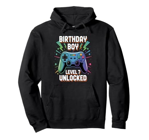 Level 7 Freigeschaltetes Videospiel 7th Birthday Gamer Boys Pullover Hoodie Level 7 Freigeschaltetes Videospiel 7th Birthday Gamer Boys Pullover Hoodie von Time To Level Up 7th Birthday Boy Game