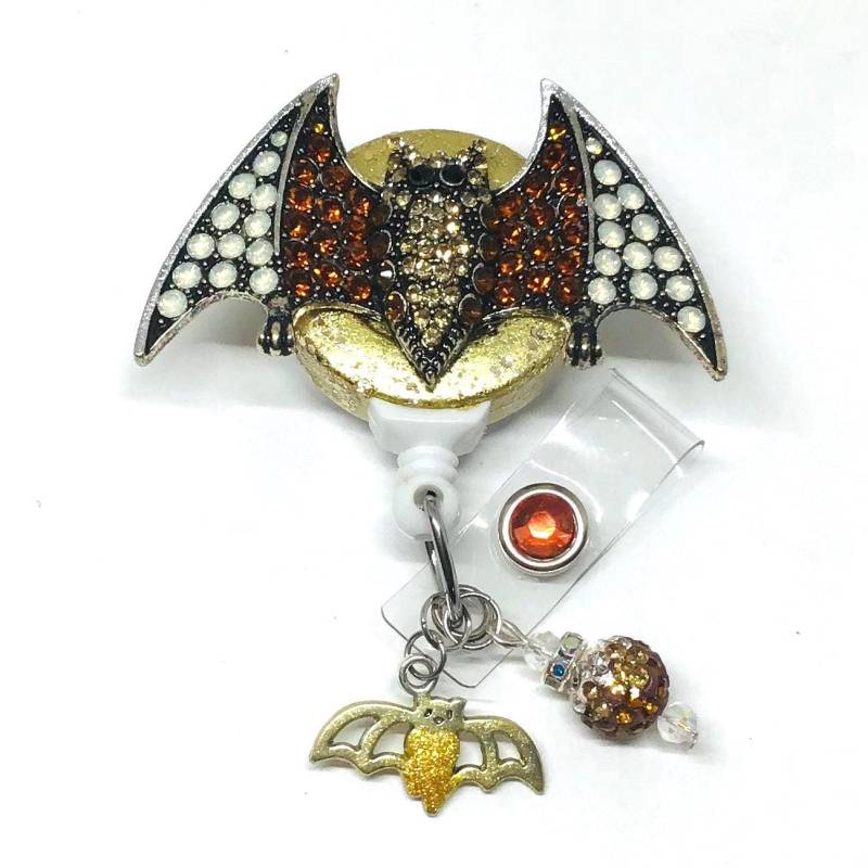 Funkelnde Fledermaus; Halloween Einziehbare Ausweishalter Krankenschwester, Rolle, Id Ausweis Reel Badge Clip Lanyard Bling Funkelnde Fledermaus; Halloween Einziehbare Ausweishalter Krankenschwester, Rolle, Id Ausweis Reel Badge Clip Lanyard Bling von TimeForJewels