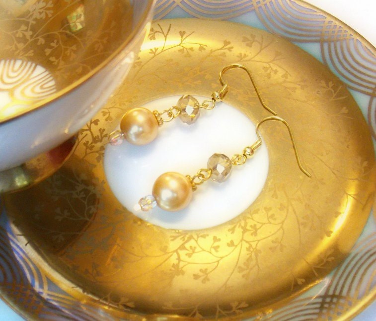 Edwardian Ohrringe in Gold Und Bernstein Edwardian Ohrringe in Gold Und Bernstein von TimeMachineJewelry