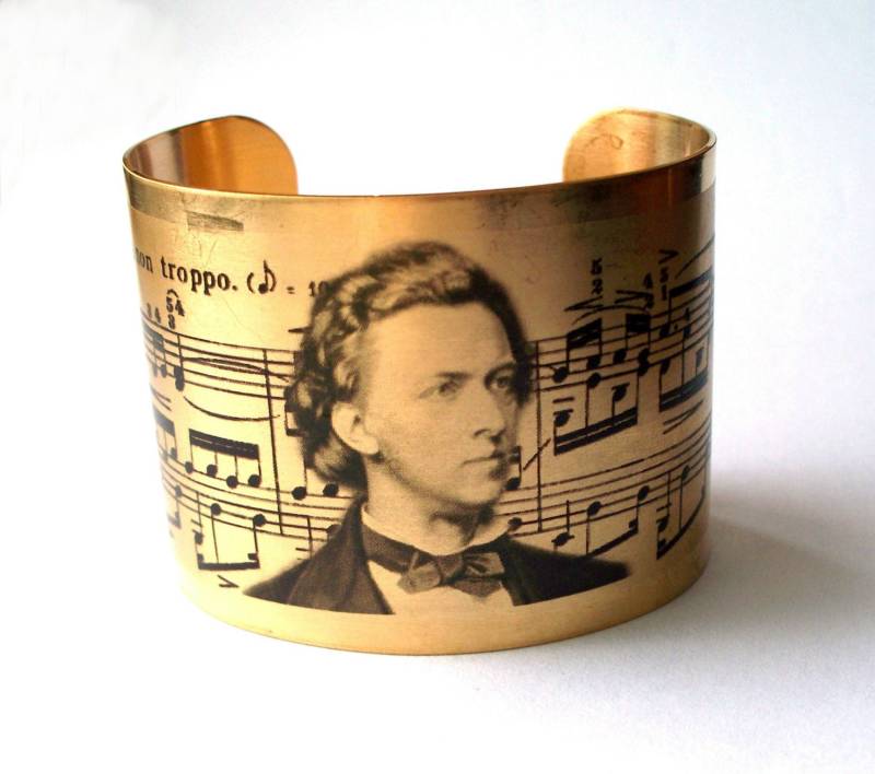 Frederic Chopin-Piano-Musik-Manschette Frederic Chopin-Piano-Musik-Manschette von TimeMachineJewelry