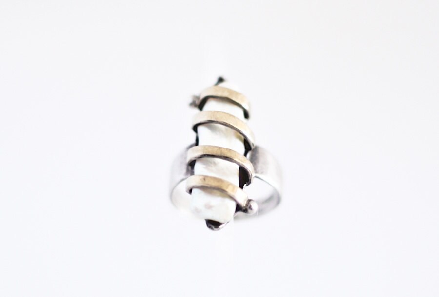 Vintage Silber Gold Ring. Schmuck. Perlenring. Silbergold. Shabby-Chic Vintage Silber Gold Ring. Schmuck. Perlenring. Silbergold. Shabby-Chic von TimeMade