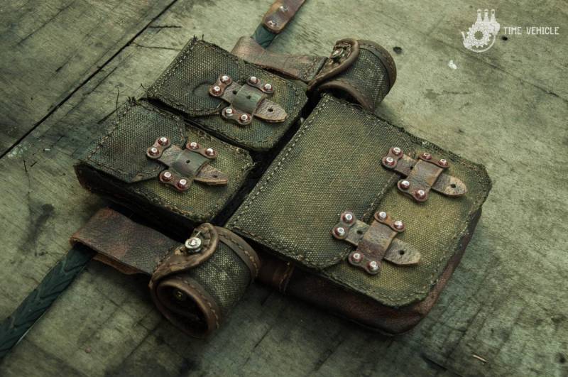 Gürteltasche Mit Zwei Werkzeugrollen - Leder Canvas Hüfttasche, Fallout Tasche Ödland Militärtasche Steampunk Larp Gear Survival Kit Gürteltasche Mit Zwei Werkzeugrollen - Leder Canvas Hüfttasche, Fallout Tasche Ödland Militärtasche Steampunk Larp Gear Survival Kit von TimeVehicle