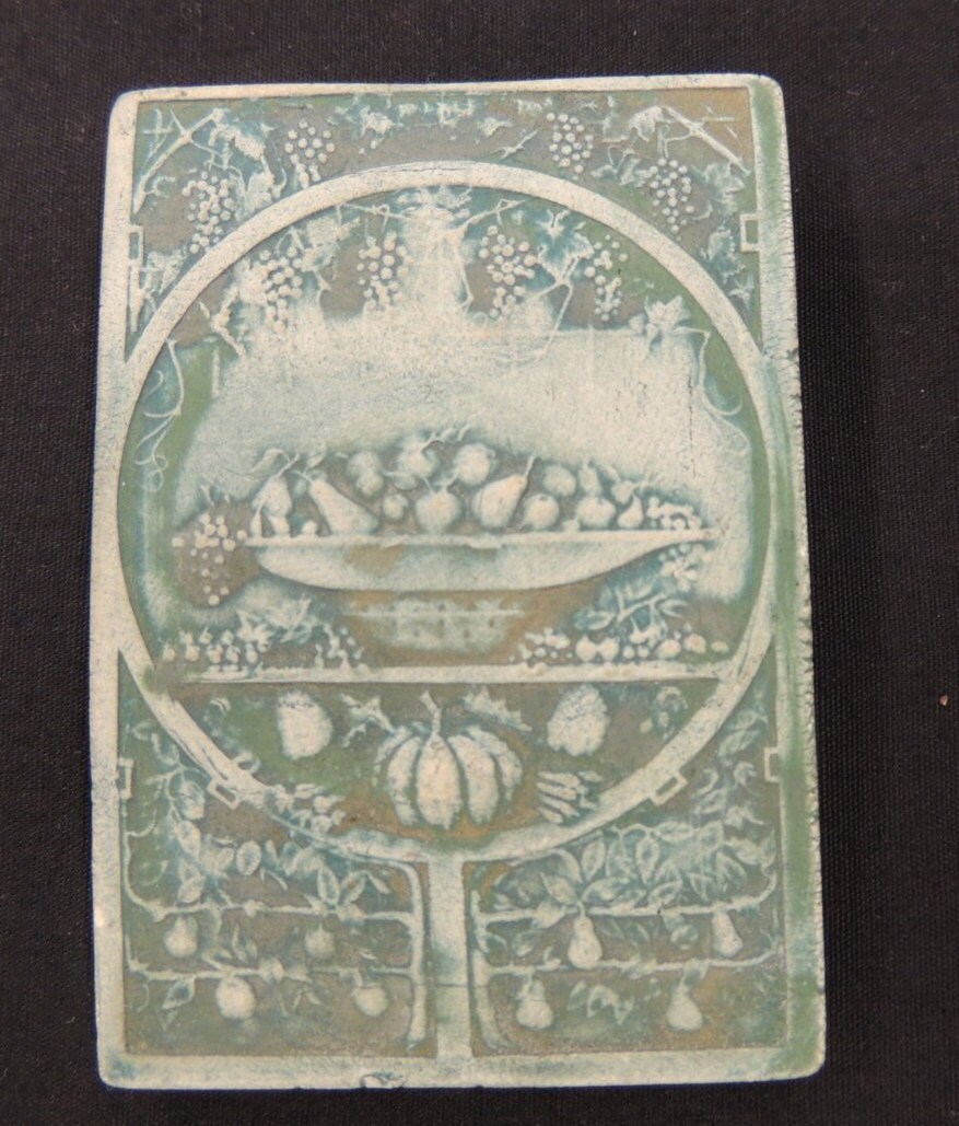 Jahrgang Grün Keramik Fest Fliesen Brosche Obst Trauben von TimeWarpLLC