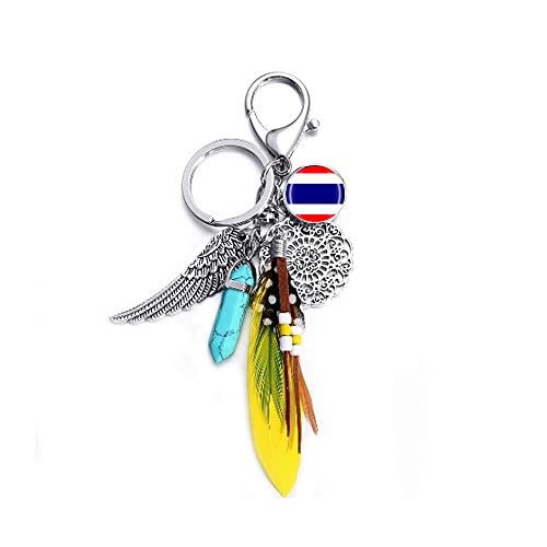 Timefly Schlüsselanhänger mit Thailand-Flagge, Rucksack, Schlüsselanhänger, Geschenktasche, Dekoration, Reise-Souvenir, Geschenk, Thailand, 5X11 CM Timefly Schlüsselanhänger mit Thailand-Flagge, Rucksack, Schlüsselanhänger, Geschenktasche, Dekoration, Reise-Souvenir, Geschenk, Thailand, 5X11 CM von Timefly