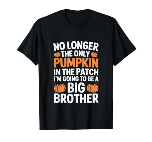 Big Brother Pumpkin Patch Geschwister Ankündigung T-Shirt von Timeless Fall Designs