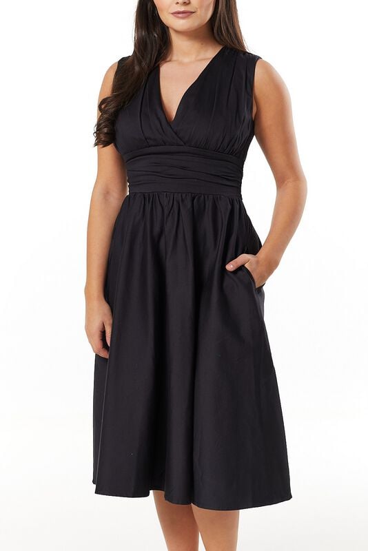 Timeless London Candance Dress Mittellanges Kleid schwarz in XL von Timeless London