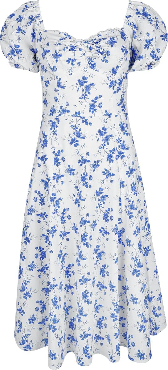 Timeless London Cedar Dress Mittellanges Kleid blau weiß in M von Timeless London