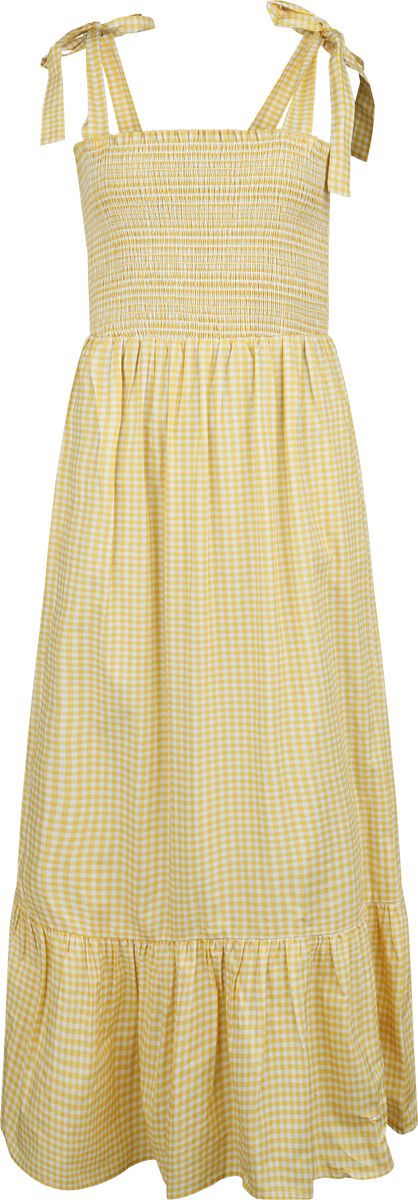 Timeless London Kleid lang - Sonny Dress - XS bis 4XL - für Damen - Größe 3XL - gelb/weiß von Timeless London