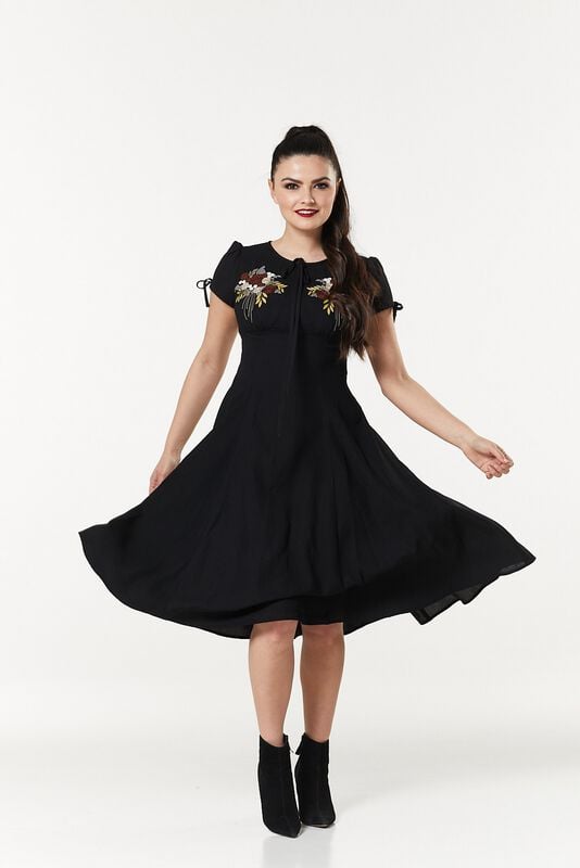 Timeless London Pandora Dress Mittellanges Kleid schwarz in XS von Timeless London