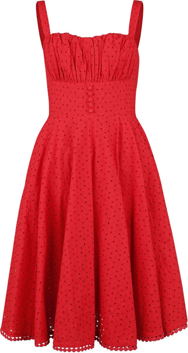Timeless London Valerie Dress Mittellanges Kleid rot in 3XL von Timeless London
