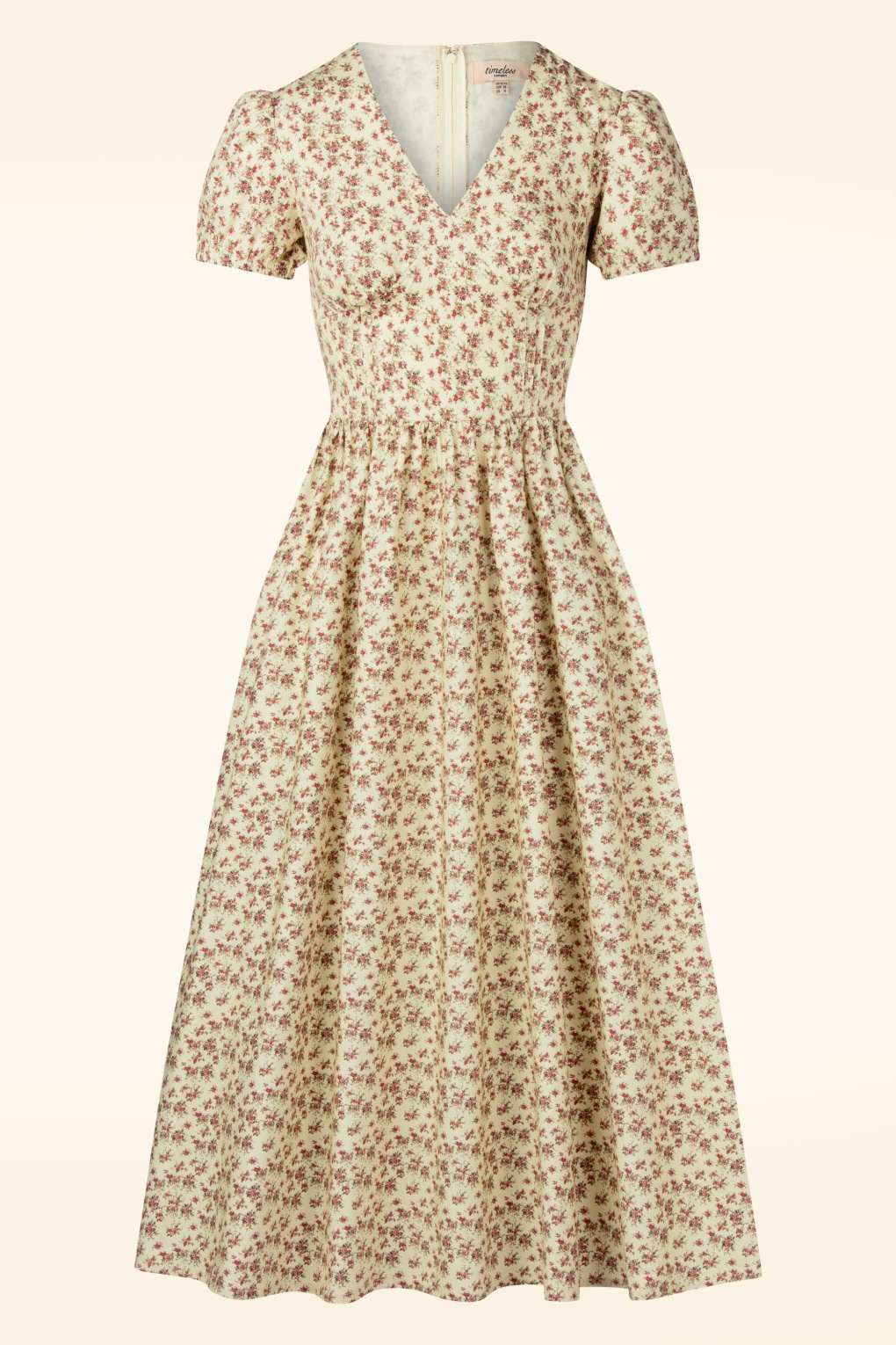 Alba Floral Midikleid in Softgelb Alba Floral Midikleid in Softgelb von Timeless