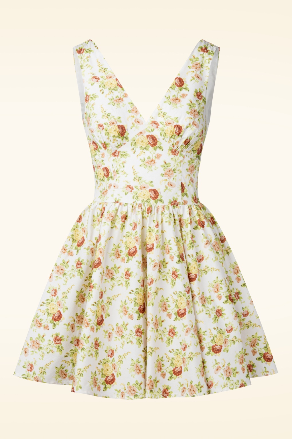Irisa Floral Mini-Kleid in Weiß und Multi Irisa Floral Mini-Kleid in Weiß und Multi von Timeless