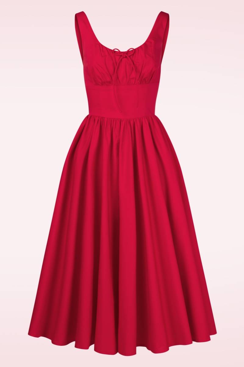 Lolita Midikleid in Lippenstiftrot von Timeless