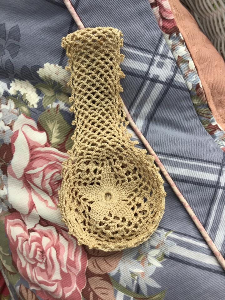 Edwardian Vintage 1920 Geldbörse Arbeit Tasche Beutel Looped Griff Licht Beige Tatted Handarbeit Handgefertigt Eatiert von TimelessTreasuresVCB