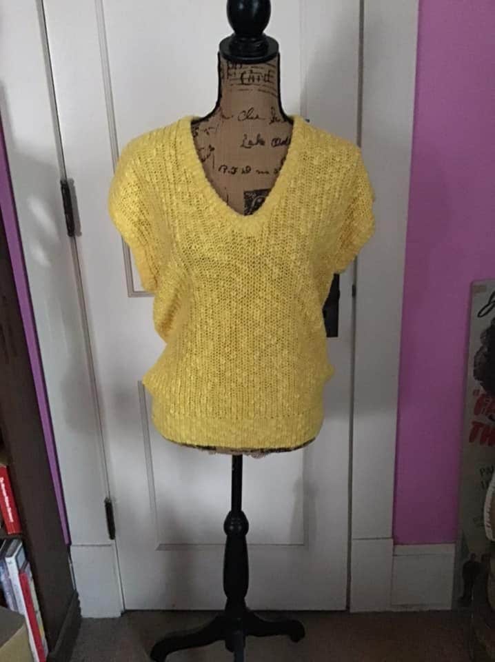 Vintage 1980Er 1990Er Pullover Weste Deadstock Mit Original Anhänger Vital Elements Gelb in Farbe Getaggt Größe M von TimelessTreasuresVCB