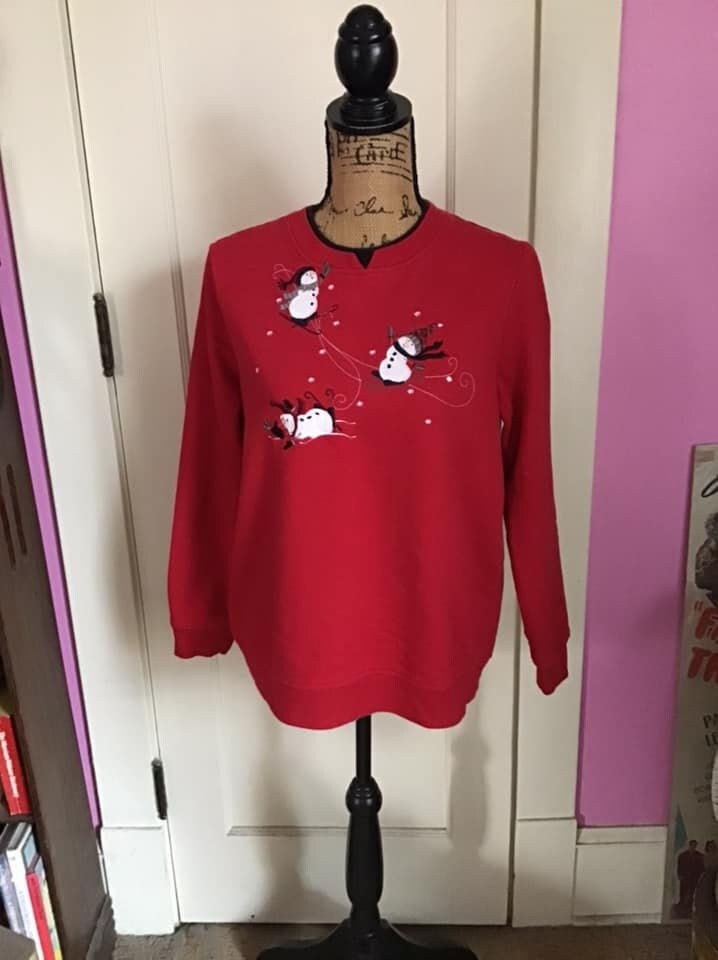 Vintage 1990Er Sweatshirt Rot Pullover "Ugly" Winter Weihnachten Xmas Schneemänner Skiiing Rodeln Getaggt Größe L=Groß Vintage 1990Er Sweatshirt Rot Pullover "Ugly" Winter Weihnachten Xmas Schneemänner Skiiing Rodeln Getaggt Größe L=Groß von TimelessTreasuresVCB