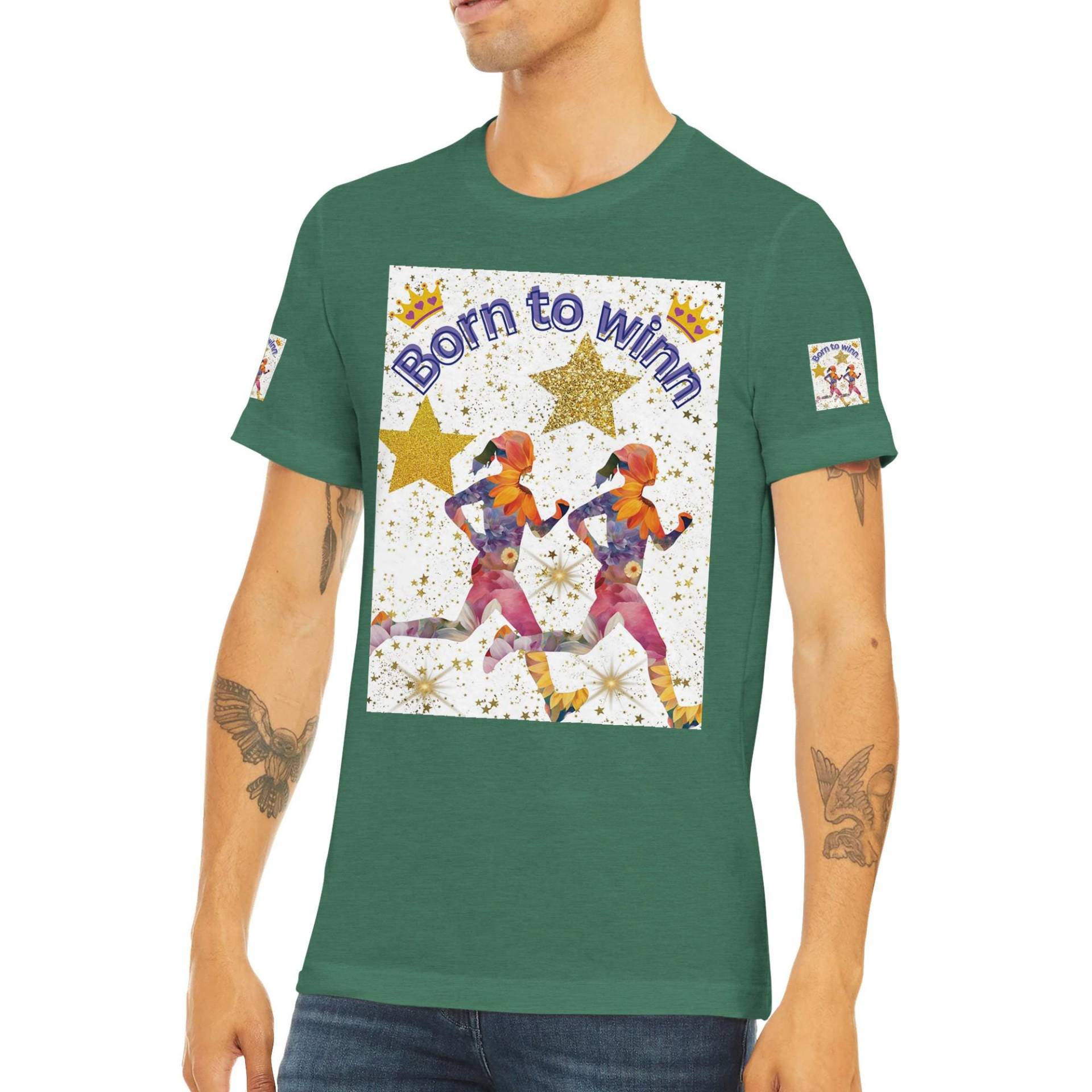 Born To Win Motivierendes Läufer-T-Shirt | Inspirierendes Fitness-T-Shirt Lilafarbenes T-Shirt Für Läufer von TimelessTrendshopArt