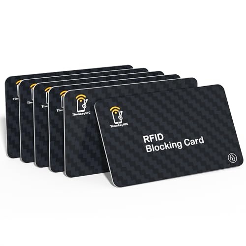6X RFID Blocker Karte NFC Blocker Karte Schutzkarte gegen Datenklau Ultradünne RFID Blocker Card - zum Schutz vor Datendiebstahl/Kartenschutz/NFC Schutz 6X RFID Blocker Karte NFC Blocker Karte Schutzkarte gegen Datenklau Ultradünne RFID Blocker Card - zum Schutz vor Datendiebstahl/Kartenschutz/NFC Schutz von Timeskey NFC