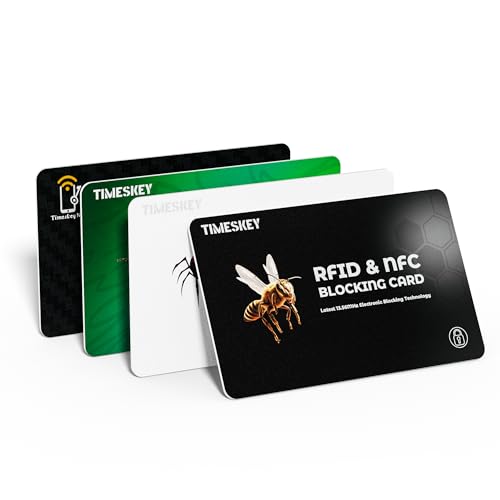 RFID Blocking Card Credit Card Protectors NFC Contactless Cards Protection Blocking Cards Anti Rfid NFC Contactless Bank Debit Credit Card Protector ID ATM Guard Card, 8 Stück, modisch von Timeskey NFC