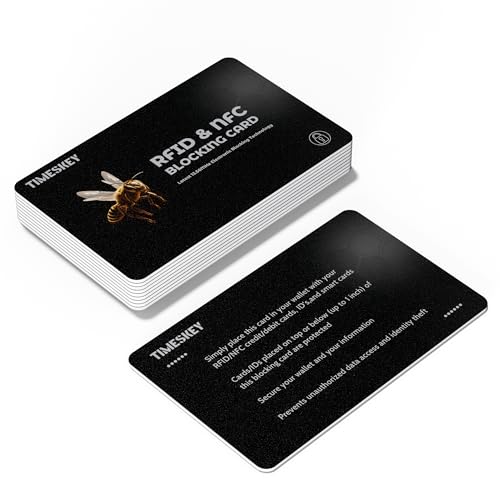 RFID Blocking Card Credit Card Protectors NFC Contactless Cards Protection Blocking Cards Anti Rfid NFC Contactless Bank Debit Credit Card Protector ID ATM Guard Card, Biene, 6 Stück, modisch RFID Blocking Card Credit Card Protectors NFC Contactless Cards Protection Blocking Cards Anti Rfid NFC Contactless Bank Debit Credit Card Protector ID ATM Guard Card, Biene, 6 Stück, modisch von Timeskey NFC