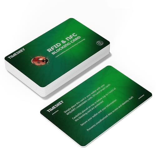 RFID Blocking Card Credit Card Protectors NFC Contactless Cards Protection Blocking Cards Anti Rfid NFC Contactless Bank Debit Credit Card Protector ID ATM Guard Card, Käfer, 6 Stück, modisch RFID Blocking Card Credit Card Protectors NFC Contactless Cards Protection Blocking Cards Anti Rfid NFC Contactless Bank Debit Credit Card Protector ID ATM Guard Card, Käfer, 6 Stück, modisch von Timeskey NFC