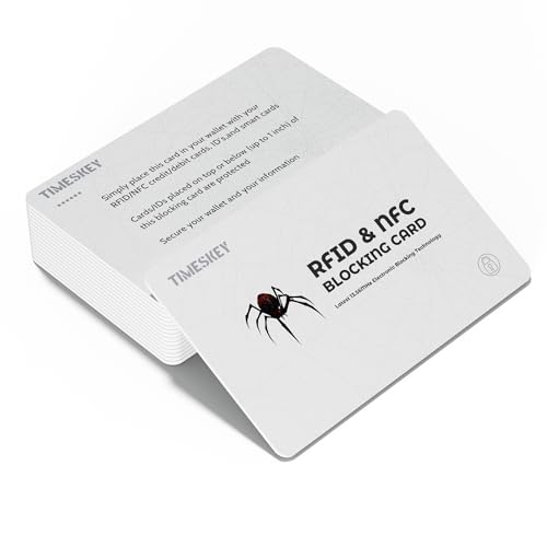 RFID Blocking Card Credit Card Protectors NFC Contactless Cards Protection Blocking Cards Anti Rfid NFC Contactless Bank Debit Credit Card Protector ID ATM Guard Card, Spinne, 6 Stück, modisch RFID Blocking Card Credit Card Protectors NFC Contactless Cards Protection Blocking Cards Anti Rfid NFC Contactless Bank Debit Credit Card Protector ID ATM Guard Card, Spinne, 6 Stück, modisch von Timeskey NFC