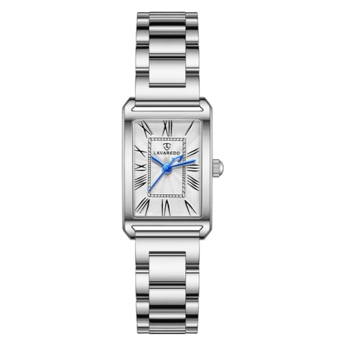 Timever Damen Armbanduhr Quarzuhr Analog, mit Edelstahlarmband, 3 Zeiger, 32 mm Gehäusegröße, 3 ATM Wasserdicht,Römische Zahlen von Timever