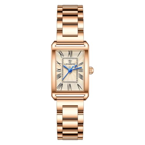 Timever Damen Armbanduhr Quarzuhr Analog, mit Edelstahlarmband, 3 Zeiger, 32 mm Gehäusegröße, 3 ATM Wasserdicht,Römische Zahlen von Timever