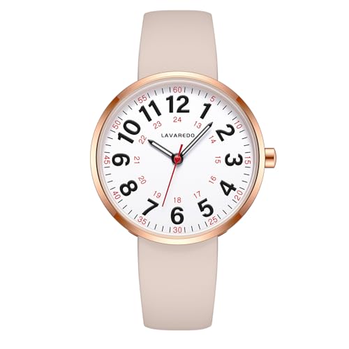 Timever Damen Armbanduhr Quarzuhr Analog mit Silikonband,3 ATM Wasserdicht,Großen Ziffern Leicht ablesbares Zifferblatt,Geschenk für Frau und Freundin von Timever
