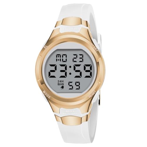 Timever Damen Armbanduhr mit Silikonband,Digitaluhr mit Alarm,Stoppuhr,Datum,Licht L6662R Timever Damen Armbanduhr mit Silikonband,Digitaluhr mit Alarm,Stoppuhr,Datum,Licht L6662R von Timever