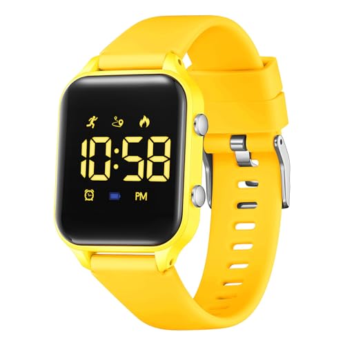 Timever Digitaluhr Kinder Mädchen Jungen mit Schrittzähler,Wecker,Stoppuhr, Licht,Datum-Sport Armbanduhr ohne App und Handy mit Silikonarmband von Timever
