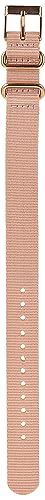 Timex Weekender 16 mm Nylon Slip-Thru Gurt, Rosa/Roségold-Ton, 16 mm, Gurt von Timex