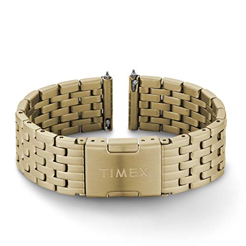 Timex 18mm Stainless Steel Quick-Release Bracelet – Gold-Tone with Deployment Clasp von Timex