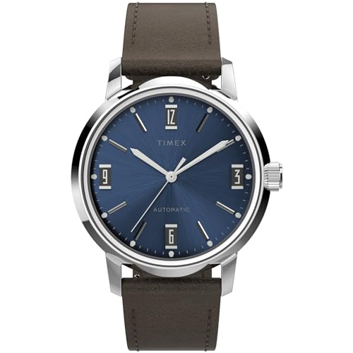 Timex 40 mm Marlin Automatic Leather Strap Watch Brown One Size von Timex