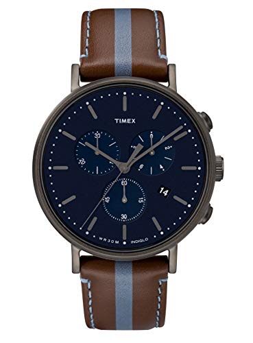 Timex HerrenArmbanduhr Chronograph Quarz Leder TW2R37700 von Timex