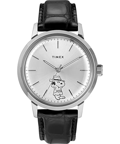 Timex Unisex Analog Automatik Armbanuhr Marlin Automatic x Peanuts Featuring Snoopy Secret Agent von Timex