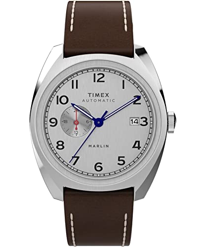 Timex Automatisch Herren Multi Dial Uhr mit Leder Armband Marlin Sub-Dial von Timex